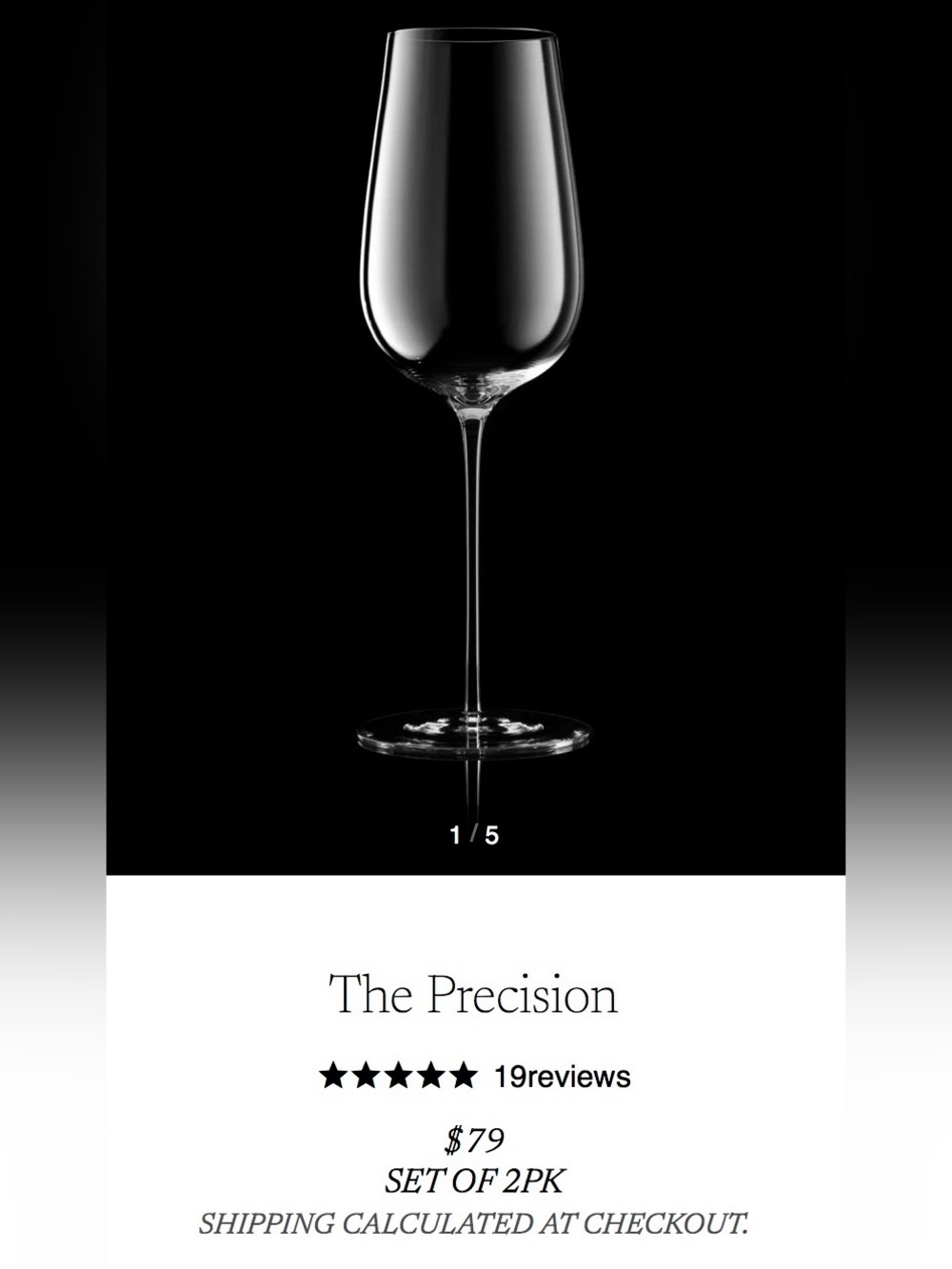 GLASVIN Natural Stemware “The Precision” Wine Glasses x4 NIB
